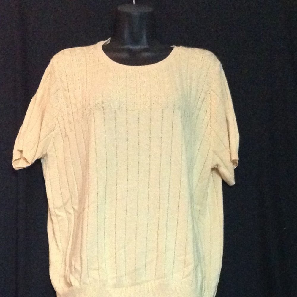 Alfred Dunner Bright Yellow Sweater L